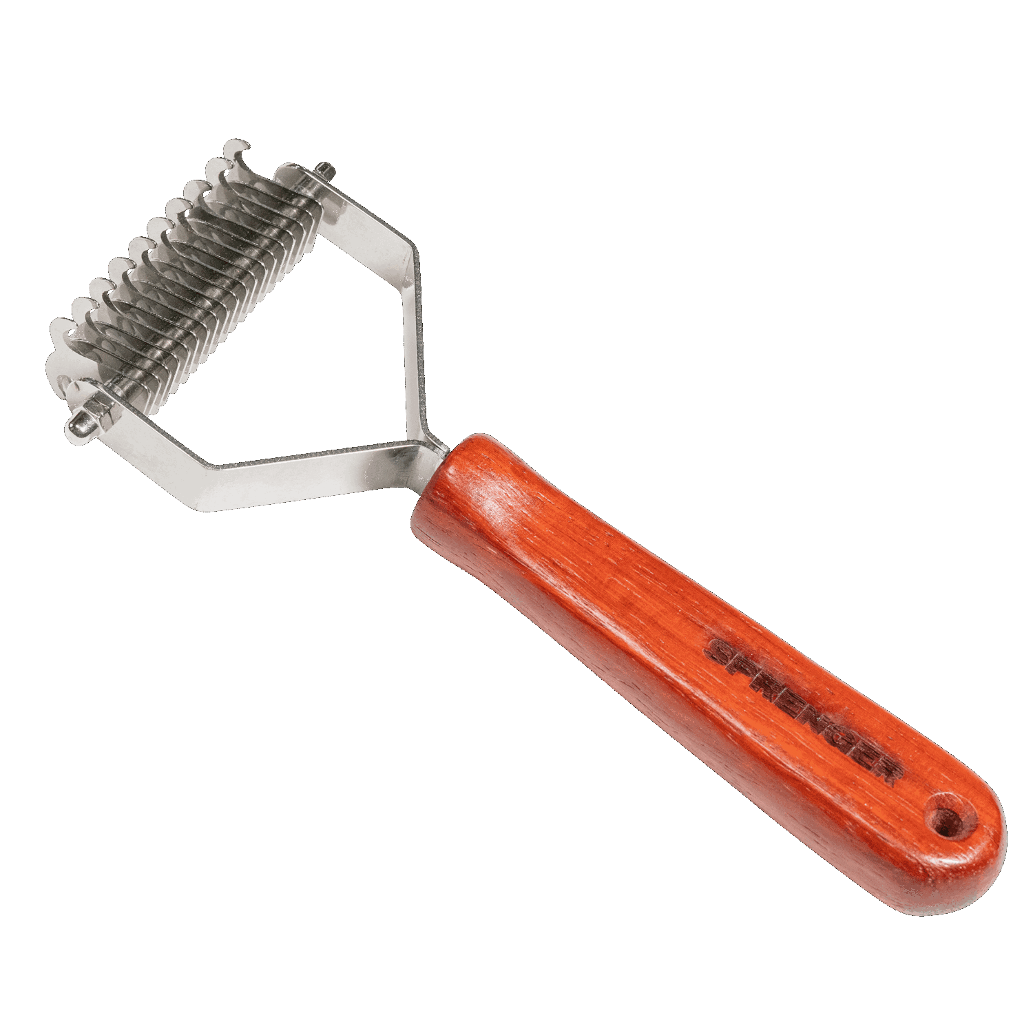 Undercoat brush 2-sided - wooden handle with stainless steel tines