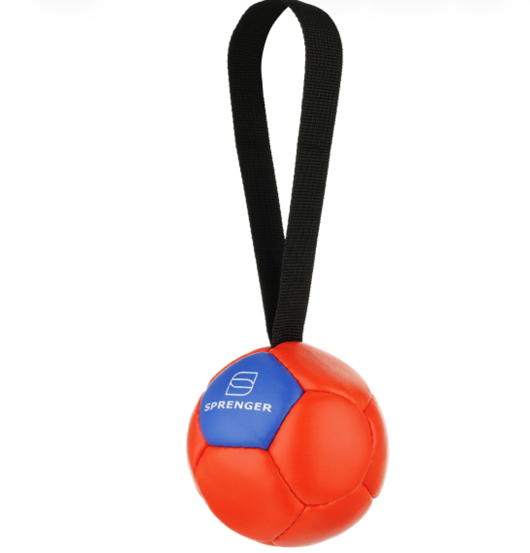 Vegan leather ball with strap - 12 cm