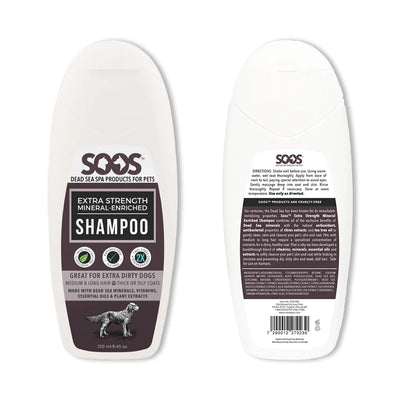 Natural Dead Sea Extra Strength Mineral Rich Pet Shampoo: Dogs & Cats