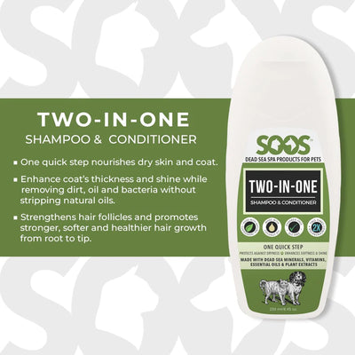 Natural Dead Sea Two-In-One Pet Shampoo & Conditioner For Dogs & Cats