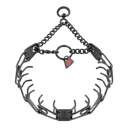 Black SS ULTRA-PLUS TRAINING COLLAR WITH CENTER- PLATE AND ASSEMBLY CHAIN